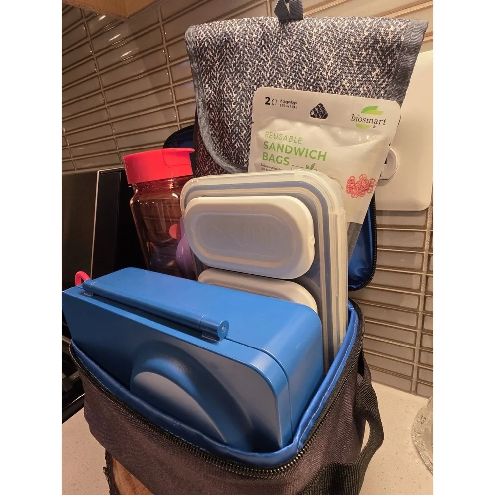 Lunch Bundle Set-Sandwich Bags, Variety Of Lunchboxes, Water Bottle, Utensils